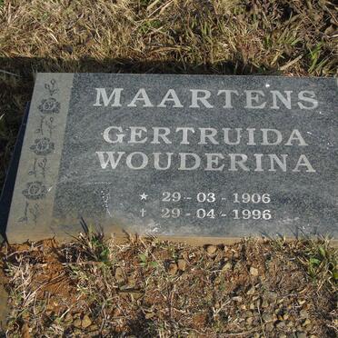 MAARTENS Gertruida Wouderina 1906-1996