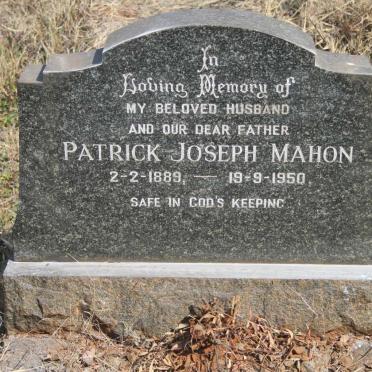MAHON Patrick Joseph 1889-1950