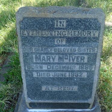 McIVER Mary 1886-1932