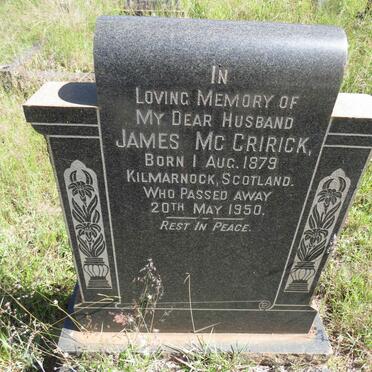 MCCRIRICK James 1879-1950