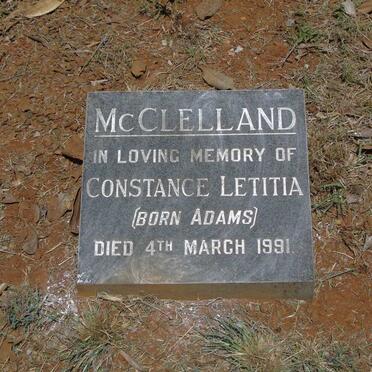 McCLELLAND Constance Letitia nee ADAMS -1991