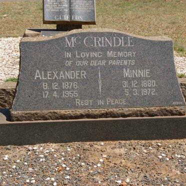 McGRINDLE Alexander 1876-1955 &amp; Minnie 1880-1972