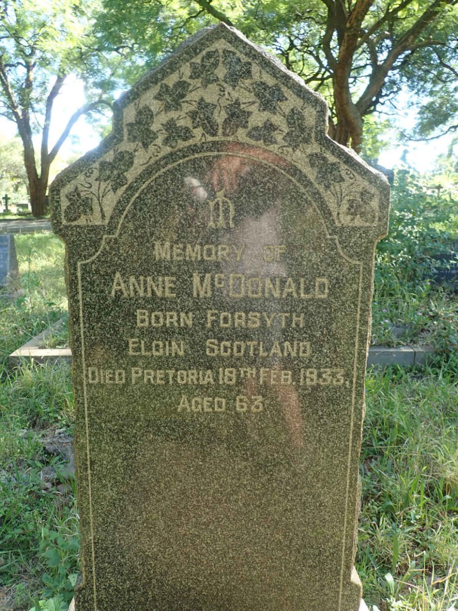McDONALD Anne nee FORSYTH -1933