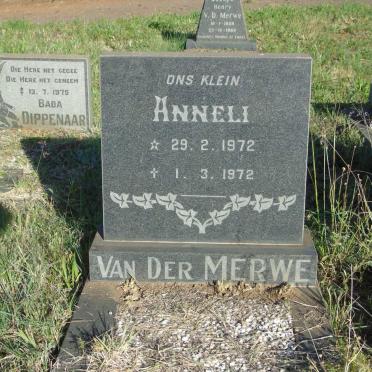 MERWE Anneli, van der 1972-1972