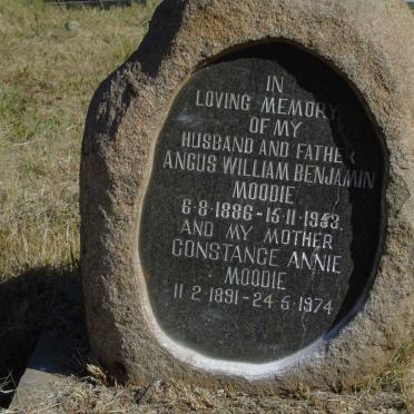 MOODIE Angus William Benjamin 1886-1953 &amp; Constance Annie 1891-1974