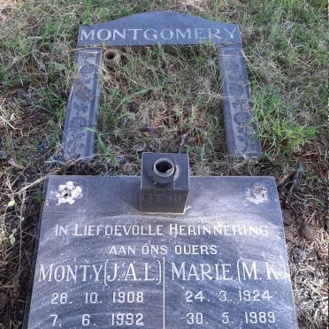 MONTGOMERY J.A.L. 1908-1992 &amp; M.K. 1924-1989