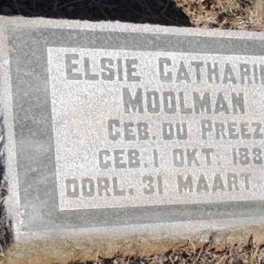 MOOLMAN Elsie Catharina nee DU PREEZ 1889-1969