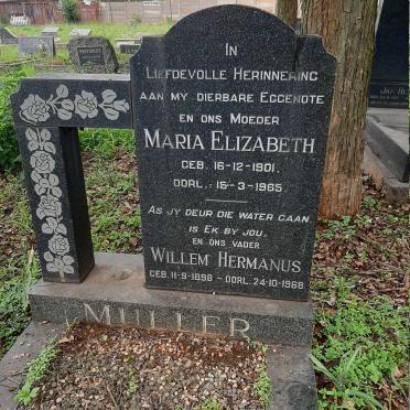 MULLER Willem Hermanus 1898-1968 &amp; Maria Elizabeth 1901-1965