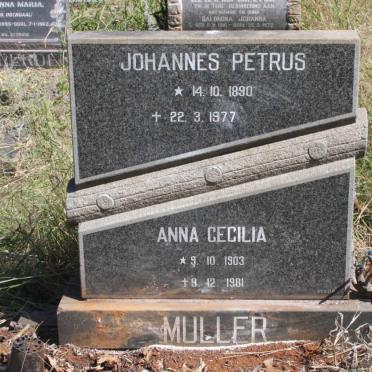 MULLER Johannes Petrus 1890-1977 &amp; Anna Cecilia 1903-1981