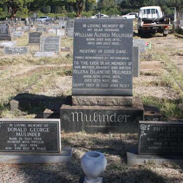 MULINDER William Alfred 1875-1955 &amp; Helena Blanche 1875-1961