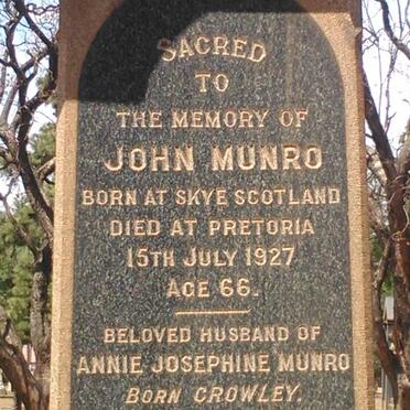 MUNRO John -1927