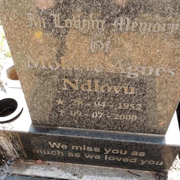 NDLOVU Mokete Agnes 1952-2000