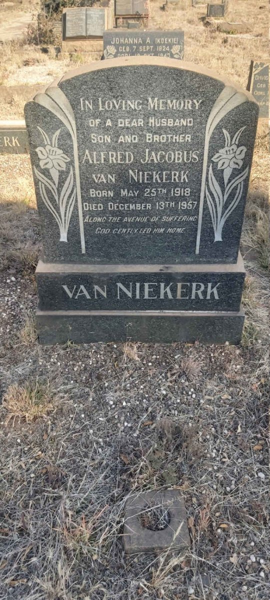 NIEKERK Alfred Jacobus, van 1918-1957