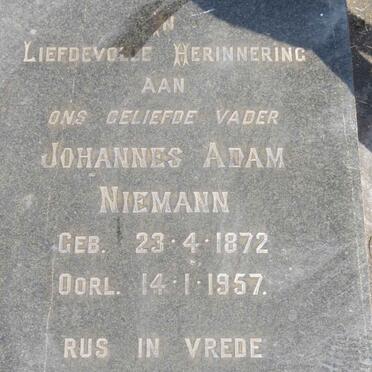 NIEMANN Johannes Adam 1872-1957