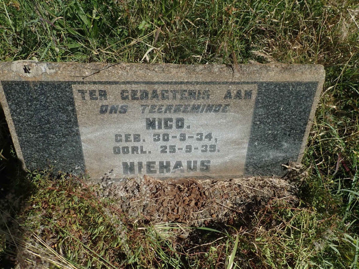 NIEHAUS Nico 1934-1939