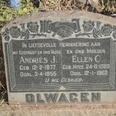 OLWAGEN Andries J. 1877-1955 & Ellen C. HITGE 1889-1962