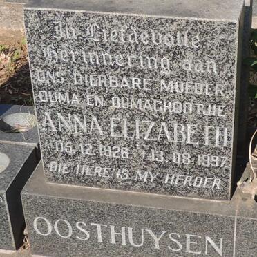 OOSTHUYSEN Anna Elizabeth 1926-1997