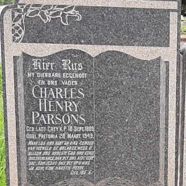 PARSONS Charles Henry 1889-1949 & Magarethe FELDMANN 1887-1923 :: PARSONS Catharina Sophia 1930-1930