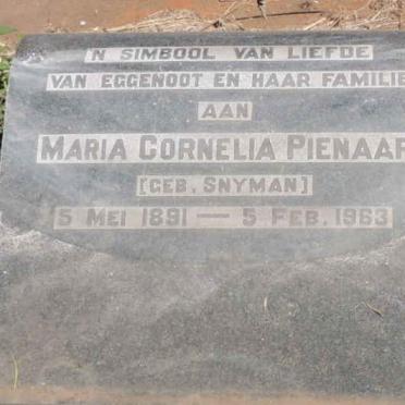 PIENAAR Maria Cornelia nee SNYMAN 1891-1963
