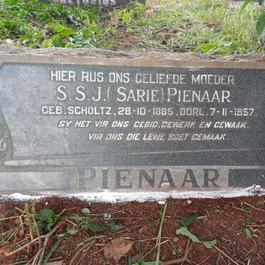 PIENAAR S.S.J. nee SCHOLTZ 1885-1957
