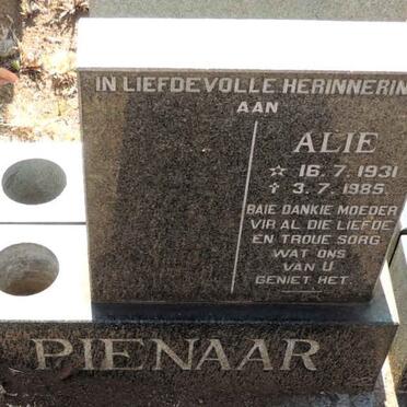 PIENAAR Alie 1931-1985