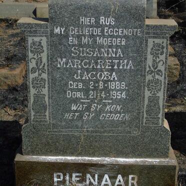 PIENAAR Susanna Margaretha Jacoba 1889-1954