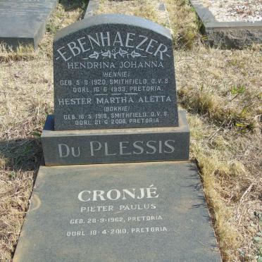 PLESSIS Hester Martha Aletta, du 1918-2008 ::  DU PLESSIS Hendrina Johanna 1920-1993
