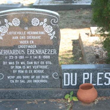 PLESSIS Gerhardus Ebenhaezer, du 1911-1988 &amp; Johanna Catharina BOOYZEN 1913-1982 