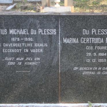 PLESSIS Ignatius Michaiel, du 1879-1950 &amp; Marina Gertruida Magdalena FOURIE 1884-1959