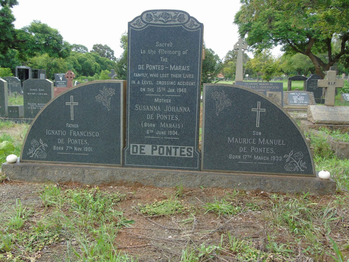 PONTES Ignatio Francisco, de 1901-1948 &amp; Susanna Johanna MARAIS 1904-1948 :: DE PONTES Maurice Manuel 1933-1948