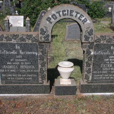 POTGIETER Andries Hendrik 1895-1966 &amp; Ester M.E. O'NEILL 1906-1990