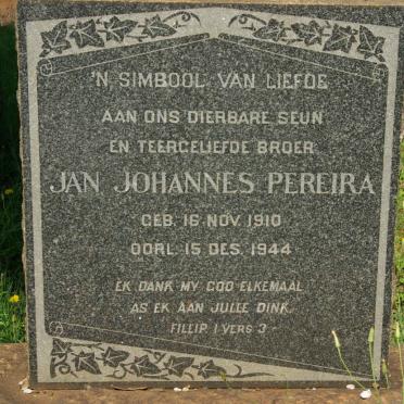 PEREIRA Jan Johannes 1910-1944