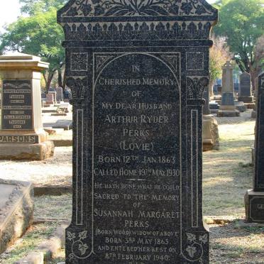 PERKS Arthur Ryder 1863-1930 &amp; Susannah Margaret WOOD 1863-1940
