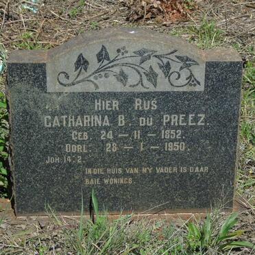 PREEZ Catharina B., du 1852-1950