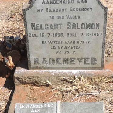 RADEMEYER Helgart Solomon 1898-1957 & Maria Fredrika BOONZAAIER 1903-1979