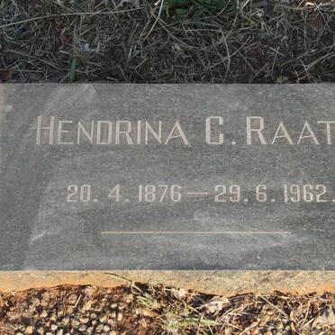 RAATH Hendrina C. 1876-1962