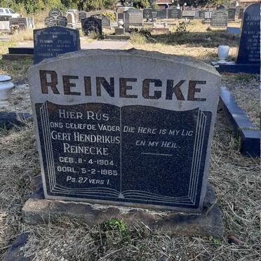 REINECKE Gert Hendrikus 1904-1965