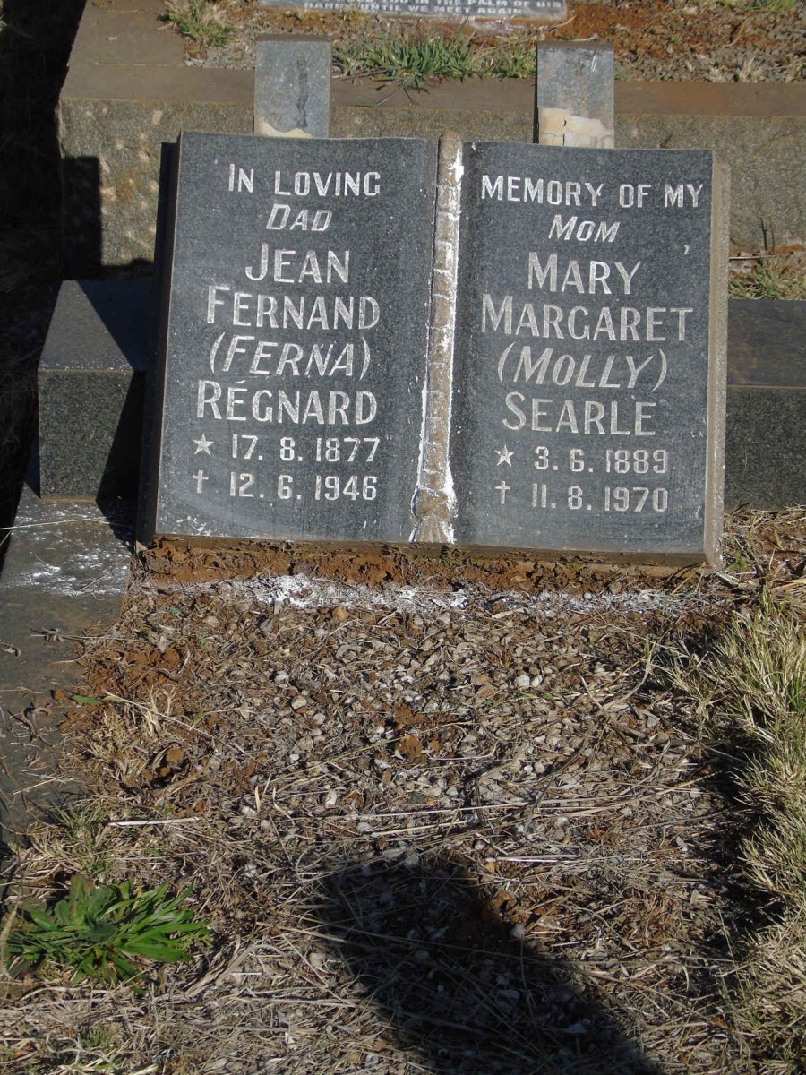 REGNARD Jean Fernand 1877-1946 &amp; Mary Margaret SEARLE 1889-1970