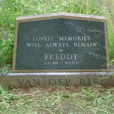 RIET Freddy, van der 1919-1943