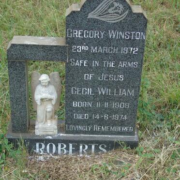 ROBERTS Cecil William 1909-1974 :: ROBERTS Gregory Winston -1972
