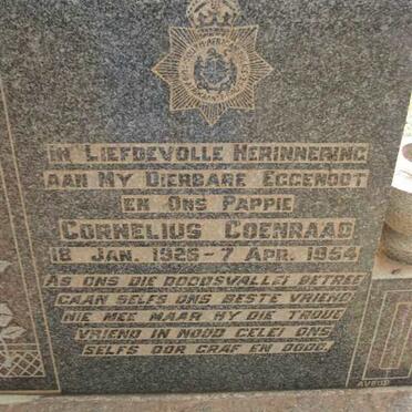 SCHEEPERS Cornelius Coenraad 1926-1954