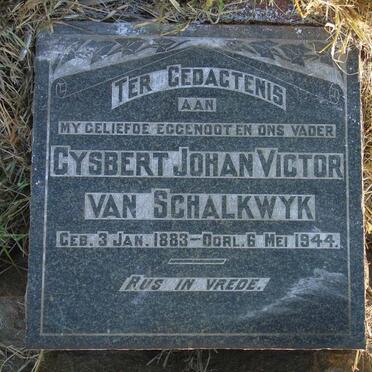 SCHALKWYK Gysbert Johan Victor, van 1883-1944