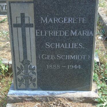 SCHALLIES Margerete Elfriede nee SCHMIDT 1888-1944