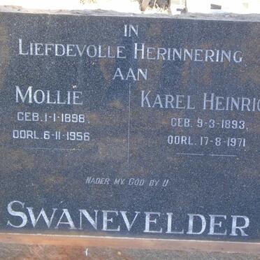 SWANEVELDER Karel Heinrich 1893-1971 & Mollie 1898-1956