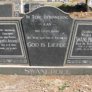 SWANEPOEL Pieter Andries 1893-1967 &amp; Jacoba Maria DE KLERK 1908-1990