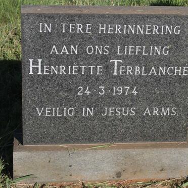 TERBLANCHE Henriette -1974