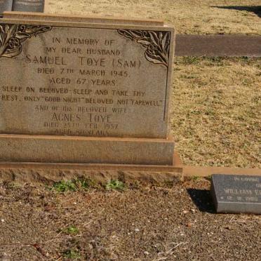 TOYE Samuel -1945 &amp; Agnes -1957 :: GEE William Ernest 19?8-1980