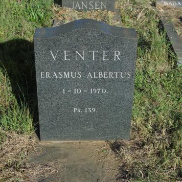 VENTER Erasmus Albertus 1970-1970