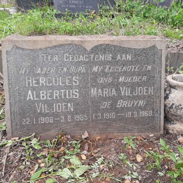VILJOEN Hercules Albertus 1908-1985 &amp; Maria DE BRUYN 1910-1968