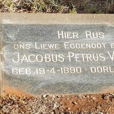 VERSTER Jacobus Petrus 1890-1957